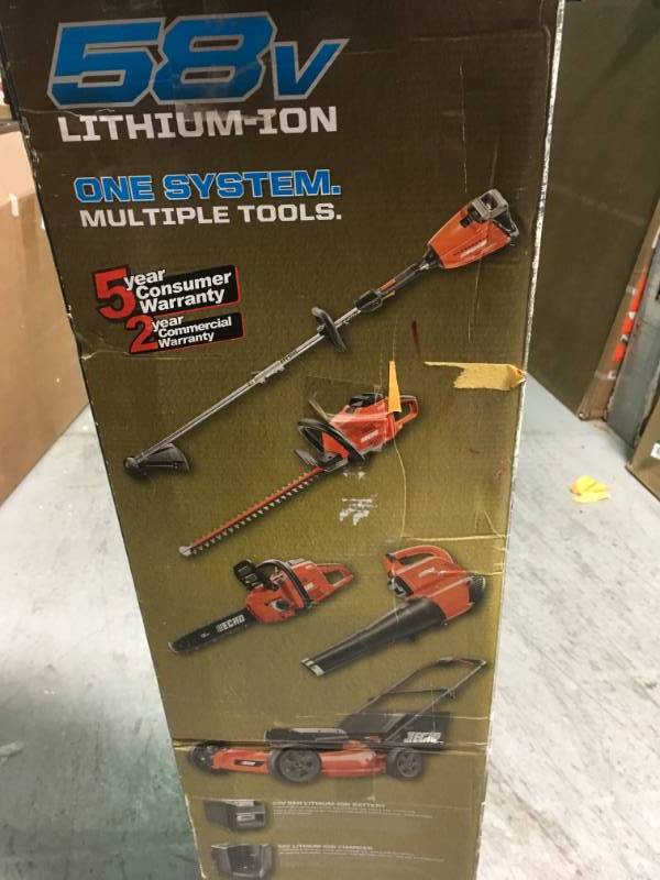 lot 22 image: ECHO 24 in. 58-Volt Lithium-Ion Brushless Cordless Hedge Trimmer - TOOL ONLY in good working condition