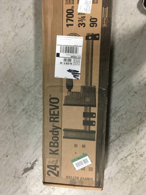 lot 36 image: BESSEY 24 in. K Body REVOlution (KRE) Parallel Clamp with Composite Plastic Handle and 3-3 4 in. Throat Depth in good working condition