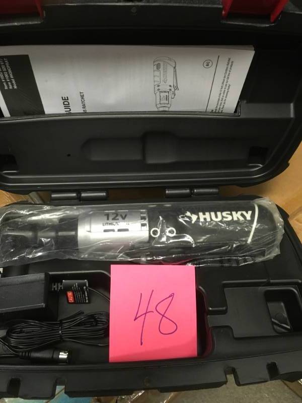 lot 48 image: Husky 38 in. Drive 12-Volt Lithium Ion Cordless Ratchet
