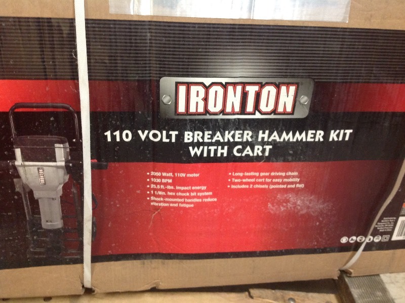 lot 103 image: Ironton Heavy-Duty Demolition Breaker Hammer  15 Amp, 110 Volt  IN GOOD CONDITIONS