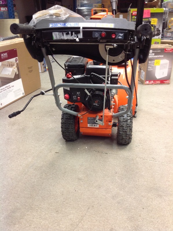 lot 112 image: YARDMAX  26 in. Two-Stage Electric Start Gas Snow Blower with Headlight  IN GOOD WORKING CONDITIONS