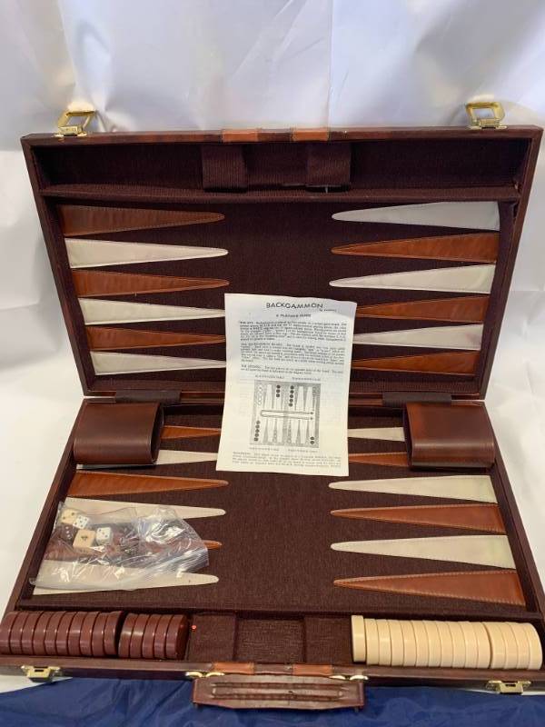 lot 7 image: Old Bank Gammon Game in Beautiful Shape