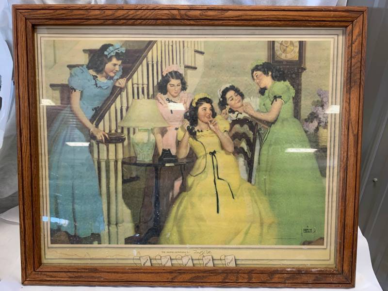 lot 60 image: Dionne Quintuplets Framed Apprx 31 x 28