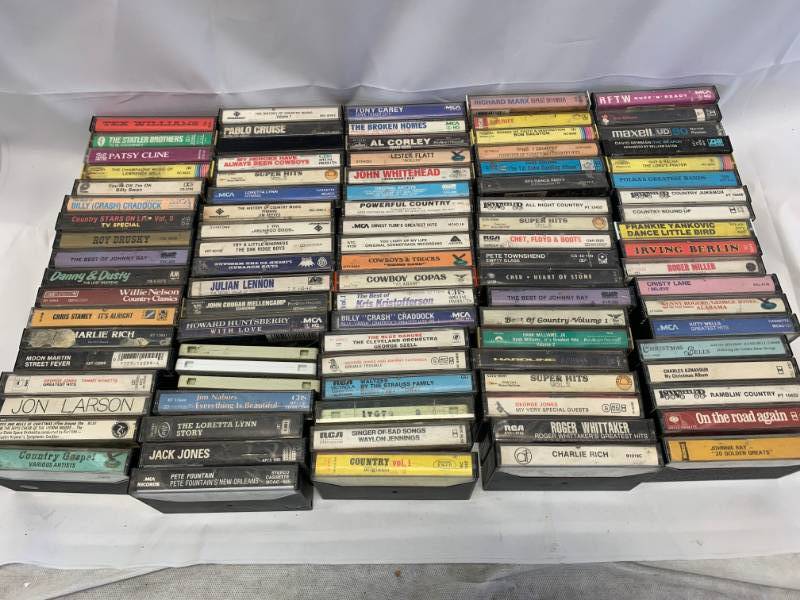 lot 73 image: Lot of 95 Country Music Cassette Tapes