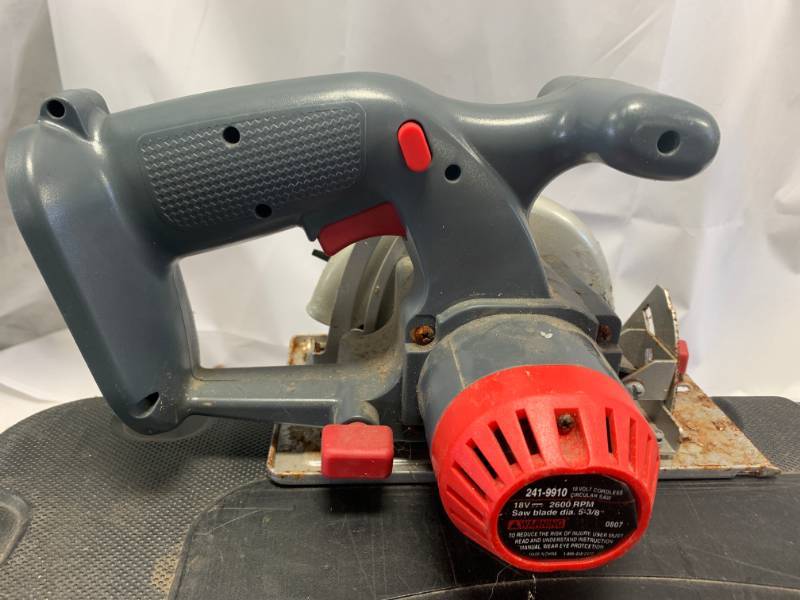 lot 75 image: 18 Volt Cordless Jigsaw, Drill, and Circular Saw