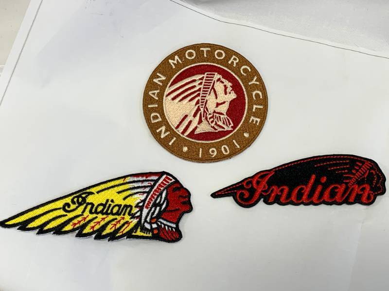 lot 94 image: Lot of 3 Indian Motorcycle Patches