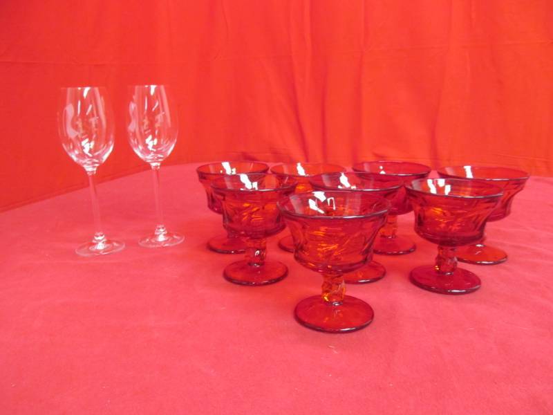 ruby red custard cups