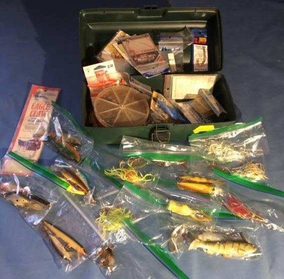 lot 46 image: Tackle Box and Assorted Fishing Lure