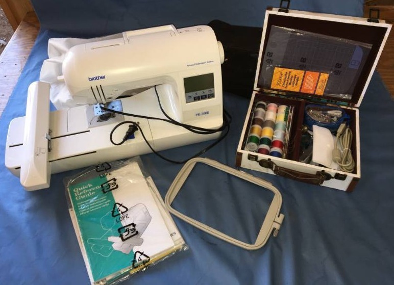 lot 82 image: Embroidery Machine and Accessories