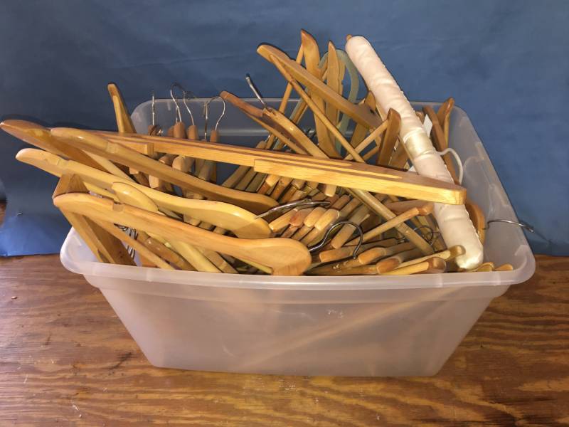 lot 104 image: Wooden Hangers