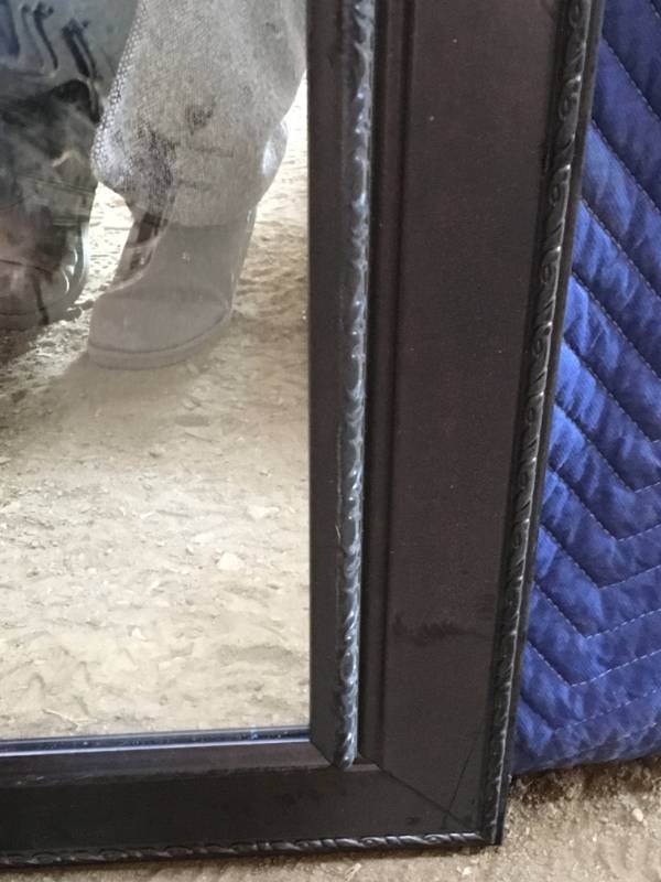 lot 386 image: Metal Mirror