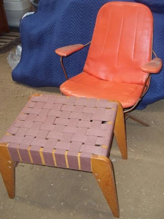 lot 408 image: Vintage Chair and Footstool