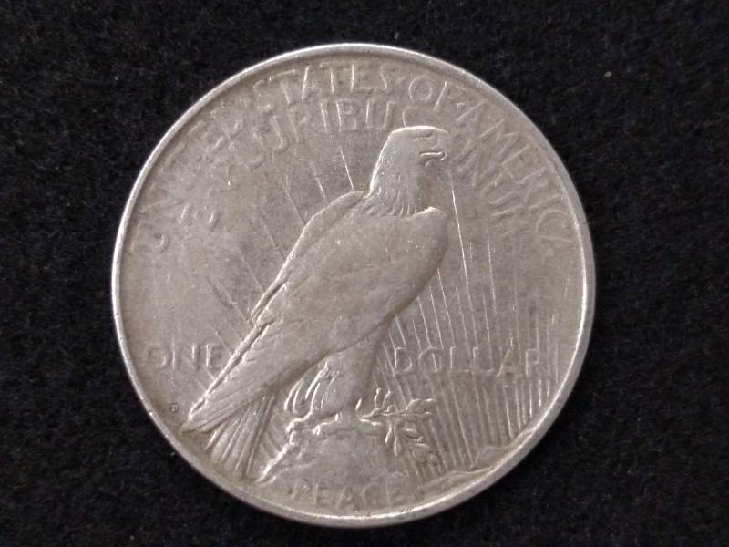 lot 35 image: 1922 D Peace Silver Dollar...