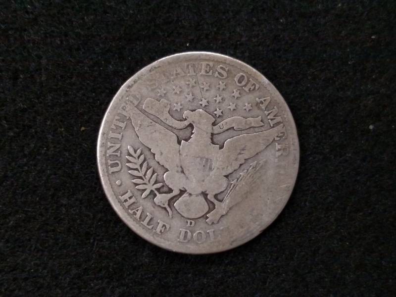 lot 58 image: 1915 D Barber Silver Half Dollar...