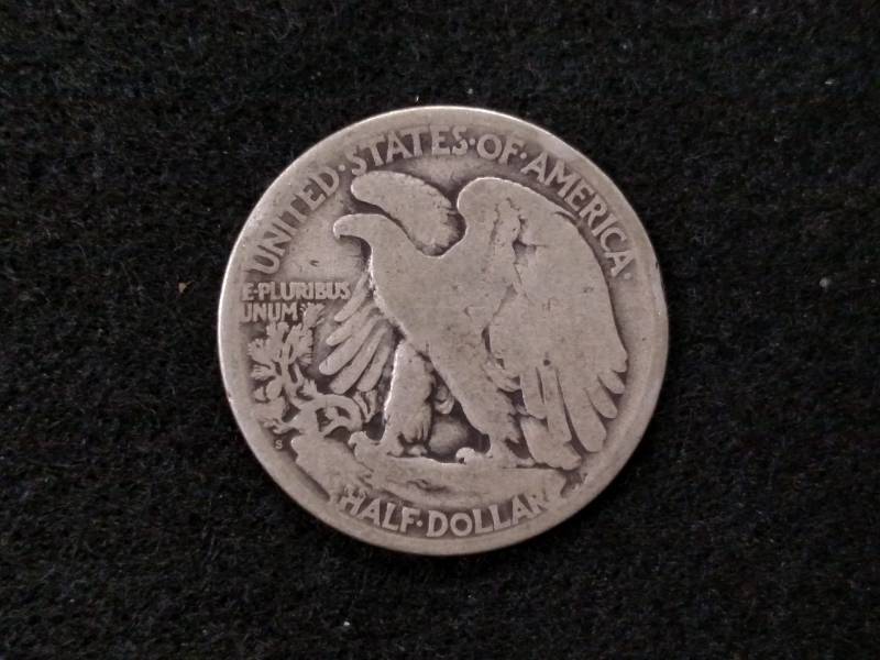 lot 60 image: 1918 S Walking Liberty Silver Half ...