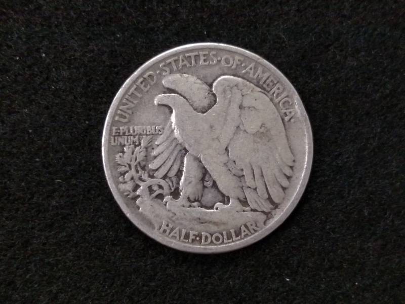 lot 66 image: 1937 Walking Liberty Silver Half Do...