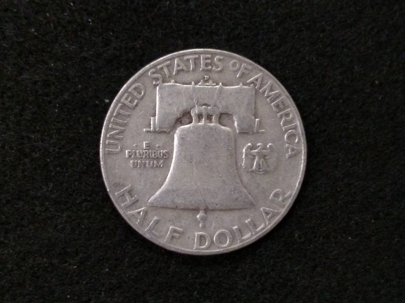lot 91 image: 1952 D Franklin Silver Half Dollar...