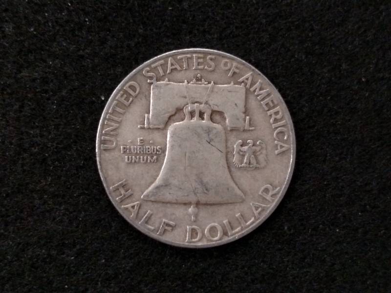 lot 92 image: 1952 S Franklin Silver Half Dollar...