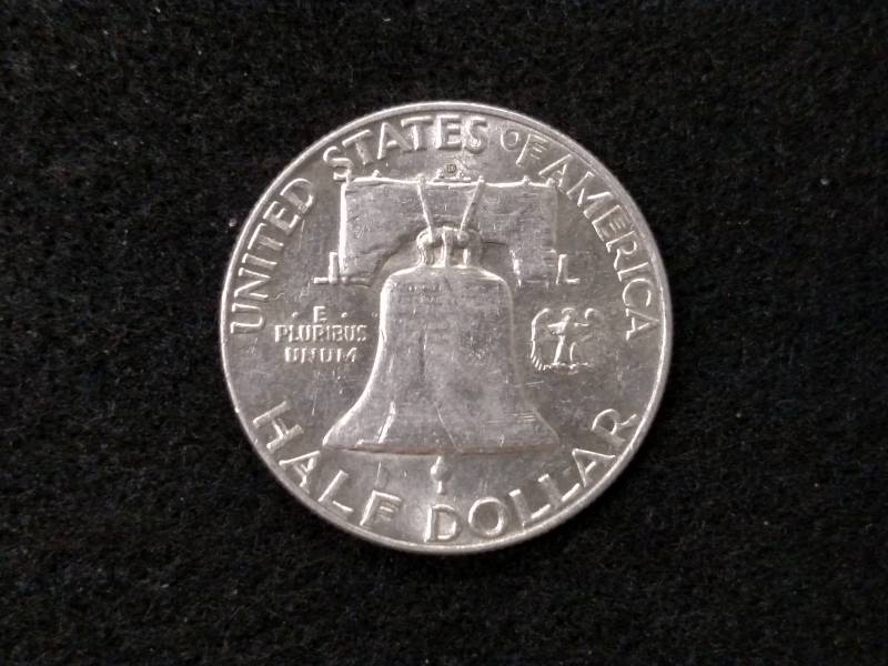 lot 93 image: 1953 D Franklin Silver Half Dollar...