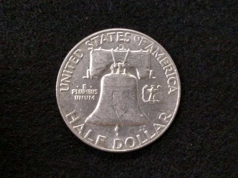 lot 104 image: 1960 D Franklin Silver Half Dollar...