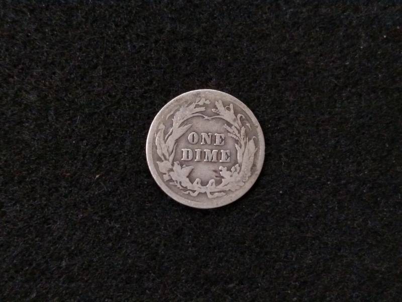 lot 122 image: 1907 Barber Silver Dime...