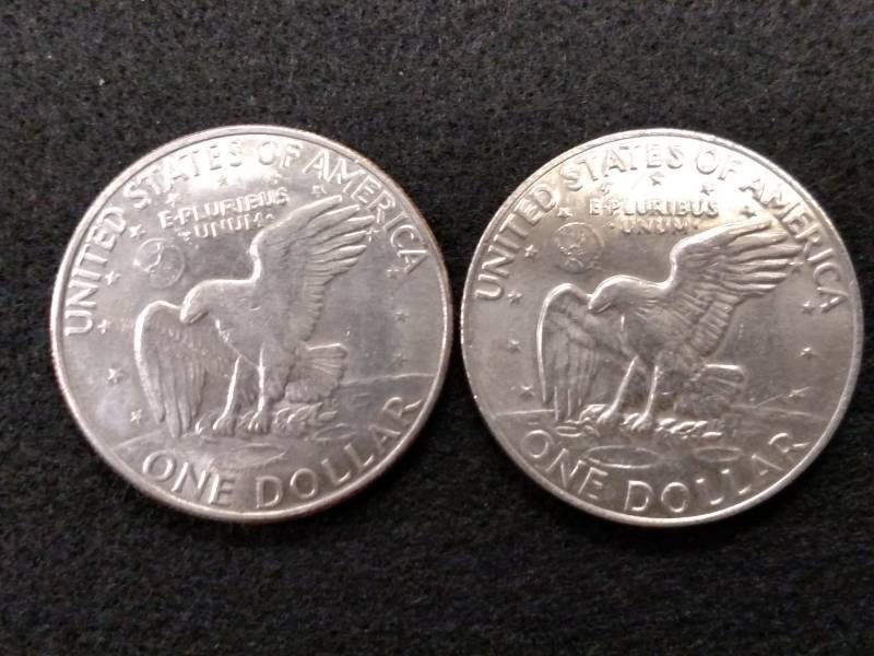 lot 125 image: 1972 D & 1977 Eisenhower Dollars...