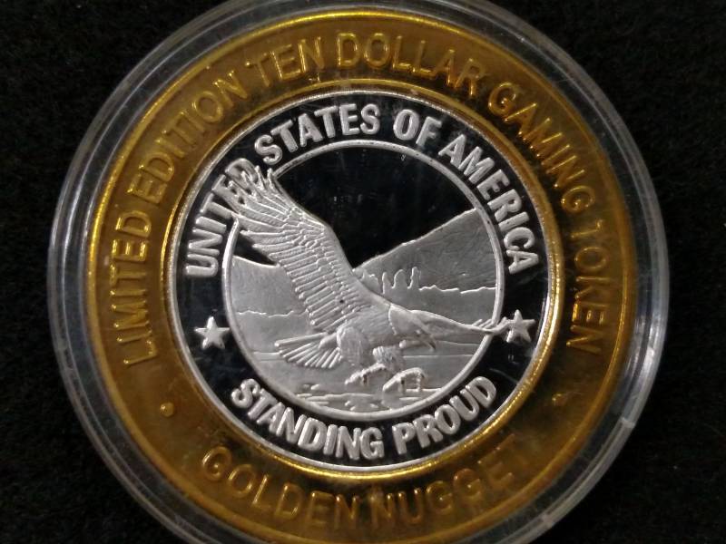 lot 131 image: Golden Nugget Gaming Token, .6 Ounc...
