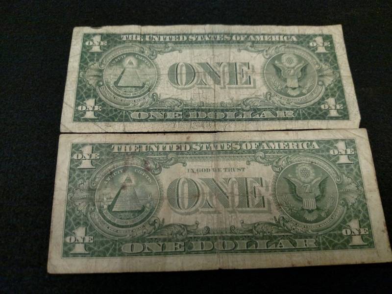 lot 140 image: 1935 D & 1957 One Dollar Silver Cer...
