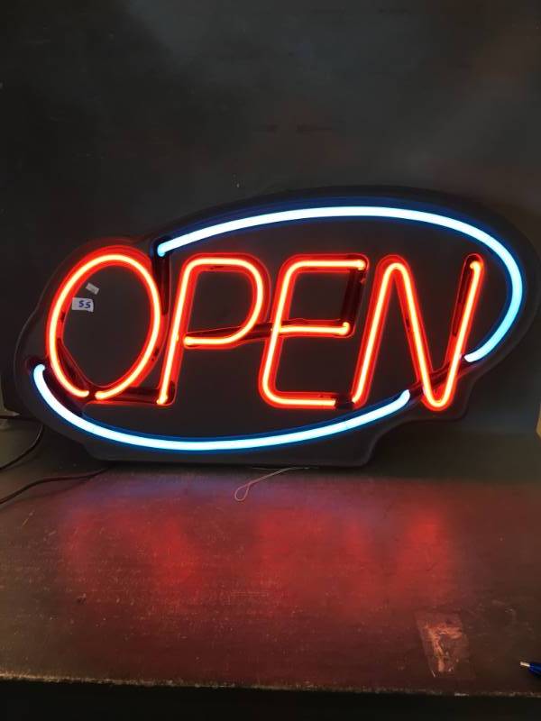 lot 55 image: Neon Open Sign