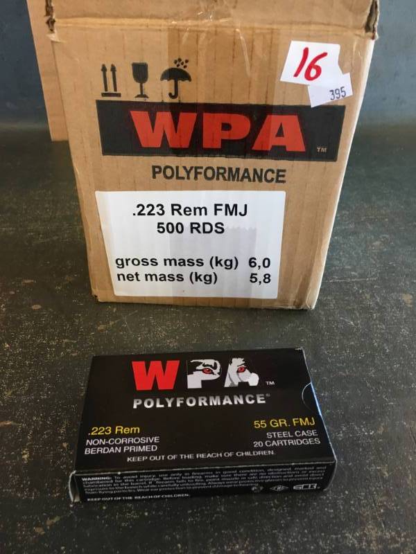 lot 16 image: WPA .233 Remington Cartridges