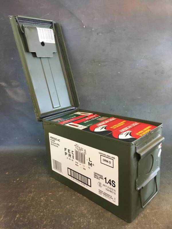 lot 29 image: .40 S&W Ammo and Metal Ammo Can
