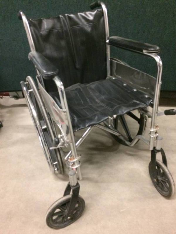lot 4 image: Duro-Trac Stainless Steel Wheelchair - 1st Pic Is Stock Photo - Actual Wheelchair Next Pics - Good Condition - Minor Wear & Tear