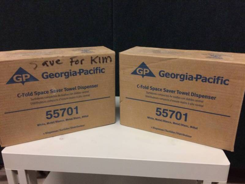 lot 6 image: Lot of 2 New In Box Georgia-Pacific C-Fold Space Saver Towel Dispenser