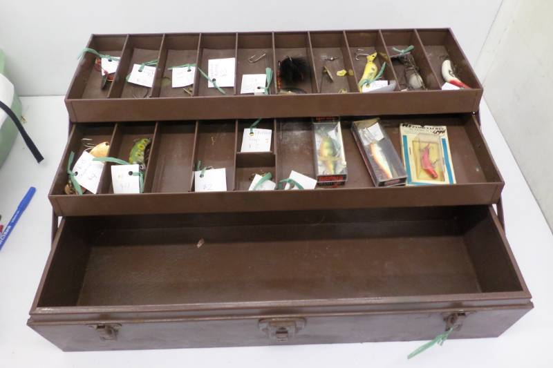 lot 71 image: Tackle Box with Fishing Equipment