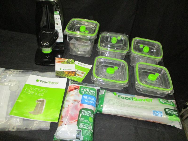 lot 20 image: Food Saver and containers and bags
