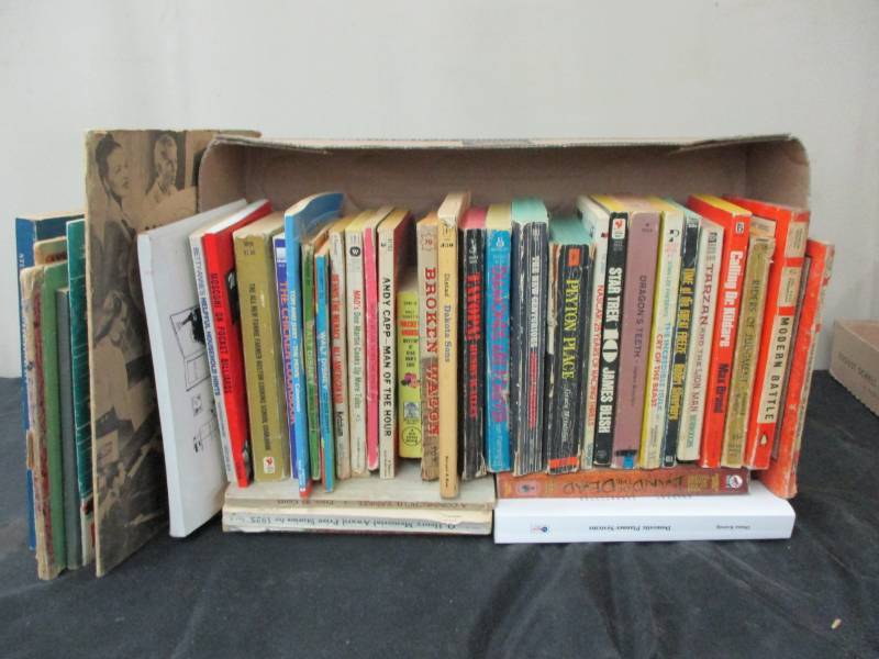 lot 34 image: Box of Vintage Books