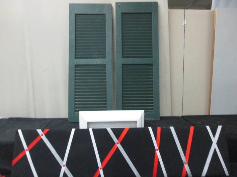 lot 57 image: Plastic Shutters, Shelf and Wall Deco picture board
