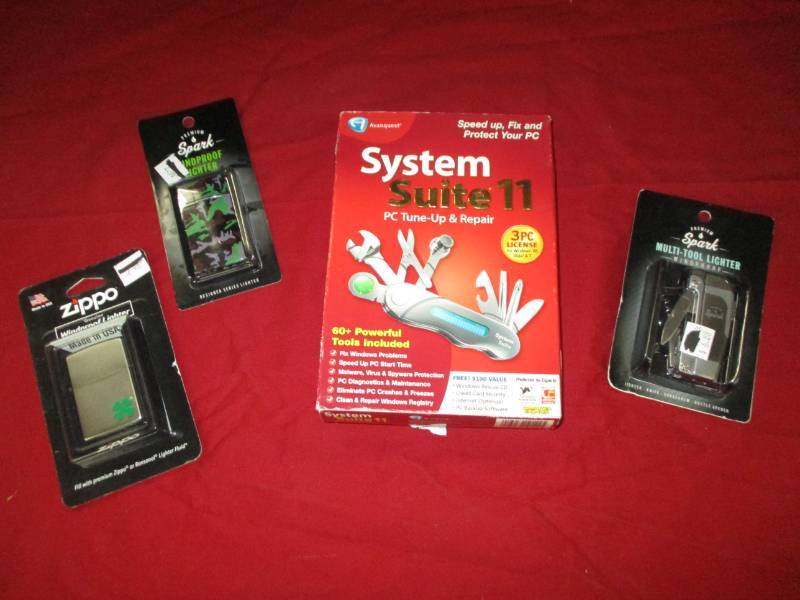 lot 125 image: New zippo lighter,Spark windroof lighters and multi purpose tool