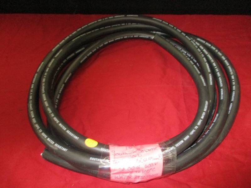 lot 173 image: 15 SouthwireSeoprene Cord 3c 6AWG 12.45mm 2 -50degrees Celto 105 degrees c Water resistant