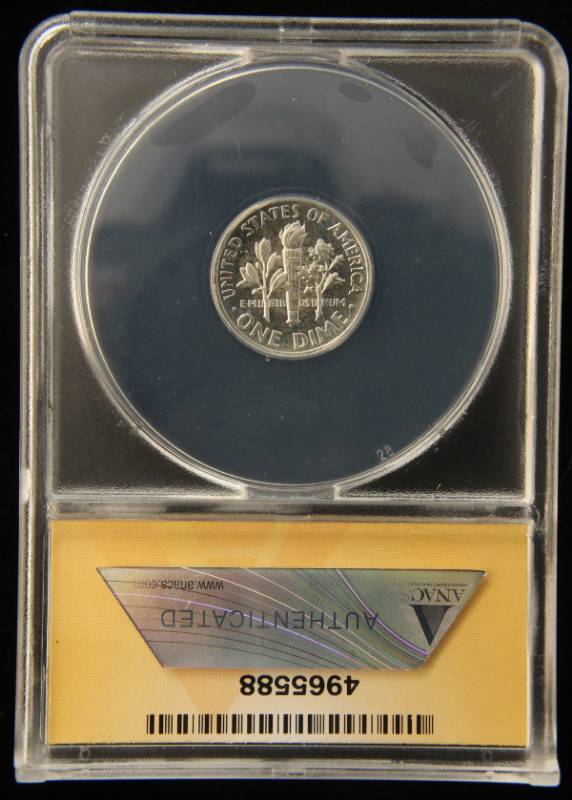 1950 PROOF ROOSEVELT DIME PF65 ANACS