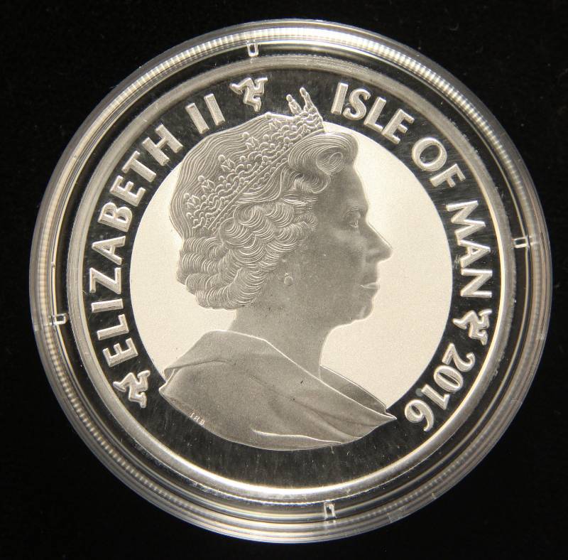 2016 ISLE OF MAN ANGEL 1 TROY OZ .999 FINE SILVER IN AIRTITE