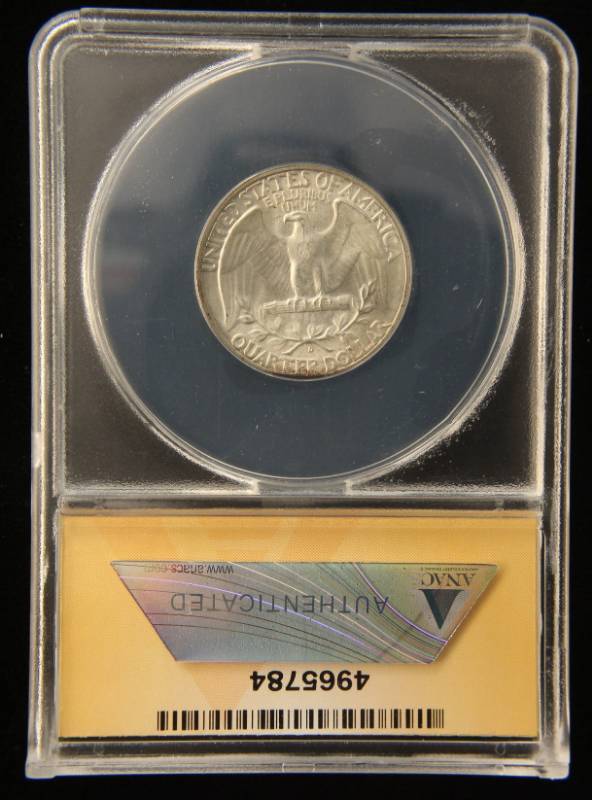 1950-D WASHINGTON QUARTER MS64 ANACS
