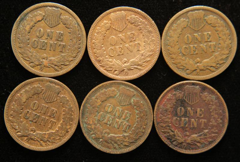 6 INDIAN HEAD CENTS 1898 1900 1902 1903 1904 1906