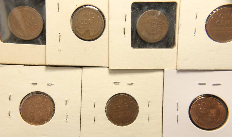 GROUP OF 7 WHEAT CENTS1919-D 1919-S 29S, 46S 47D 55S 57D later dates are bu-unc