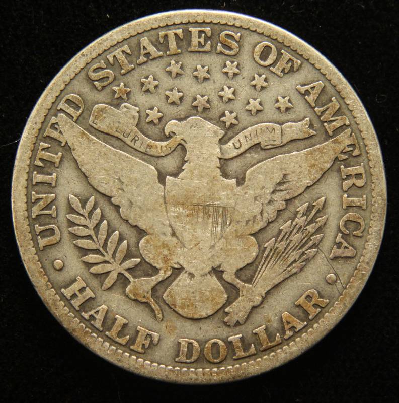 1911 BARBER SILVER HALF DOLLAR
