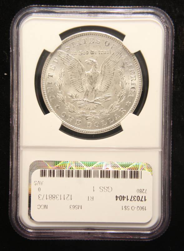 1902-O MORGAN SILVER DOLLAR MS63 NGC