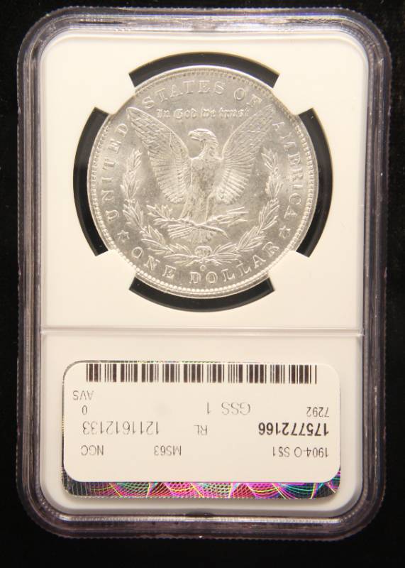 1904-O MORGAN SILVER DOLLAR MS63 NGC