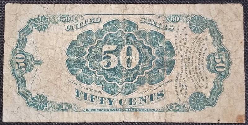 1875 US FRACTIONAL CURRENCY 50 CENT BILL