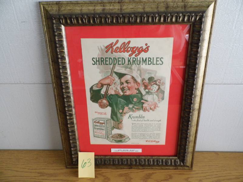 lot 63 image: 1926 Kelloggs Advertisment