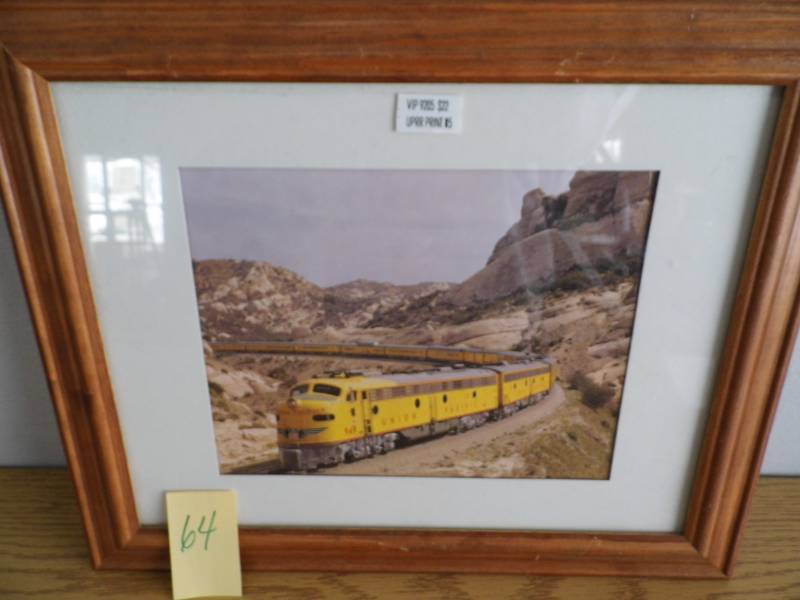 lot 64 image: Union Pacific Train Print